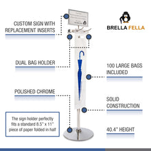 Load image into Gallery viewer, Wet Umbrella Bag Wrapping Stand - Includes Sign and 100 Bonus Bags - Brella Fella